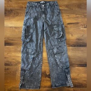 Angel Kiss grunge skater Charcoal Trousers